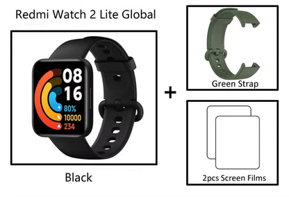 Redmi Watch 2 Lite Smart Watch Bluetooth Mi Band 1.55Inch HD GPS Blood Oxygen Sport Bracelet Smartwatch