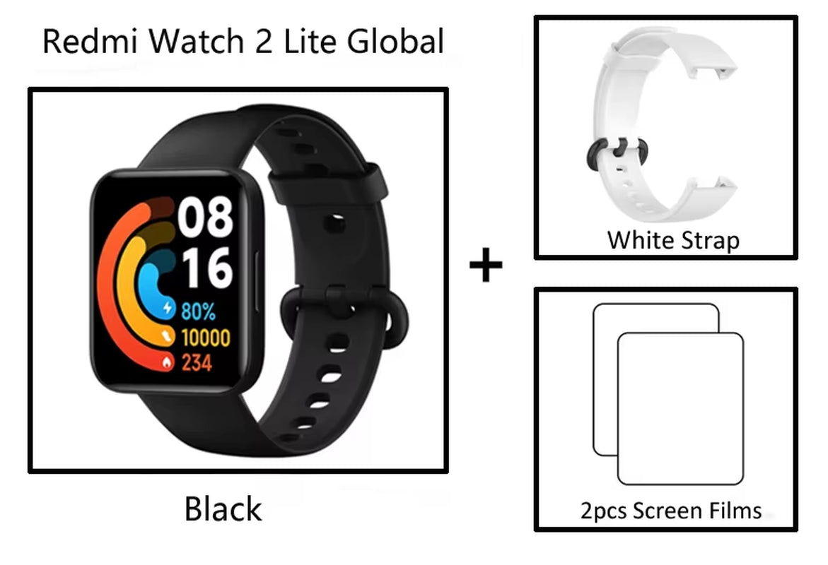 Redmi Watch 2 Lite Smart Watch Bluetooth Mi Band 1.55Inch HD GPS Blood Oxygen Sport Bracelet Smartwatch