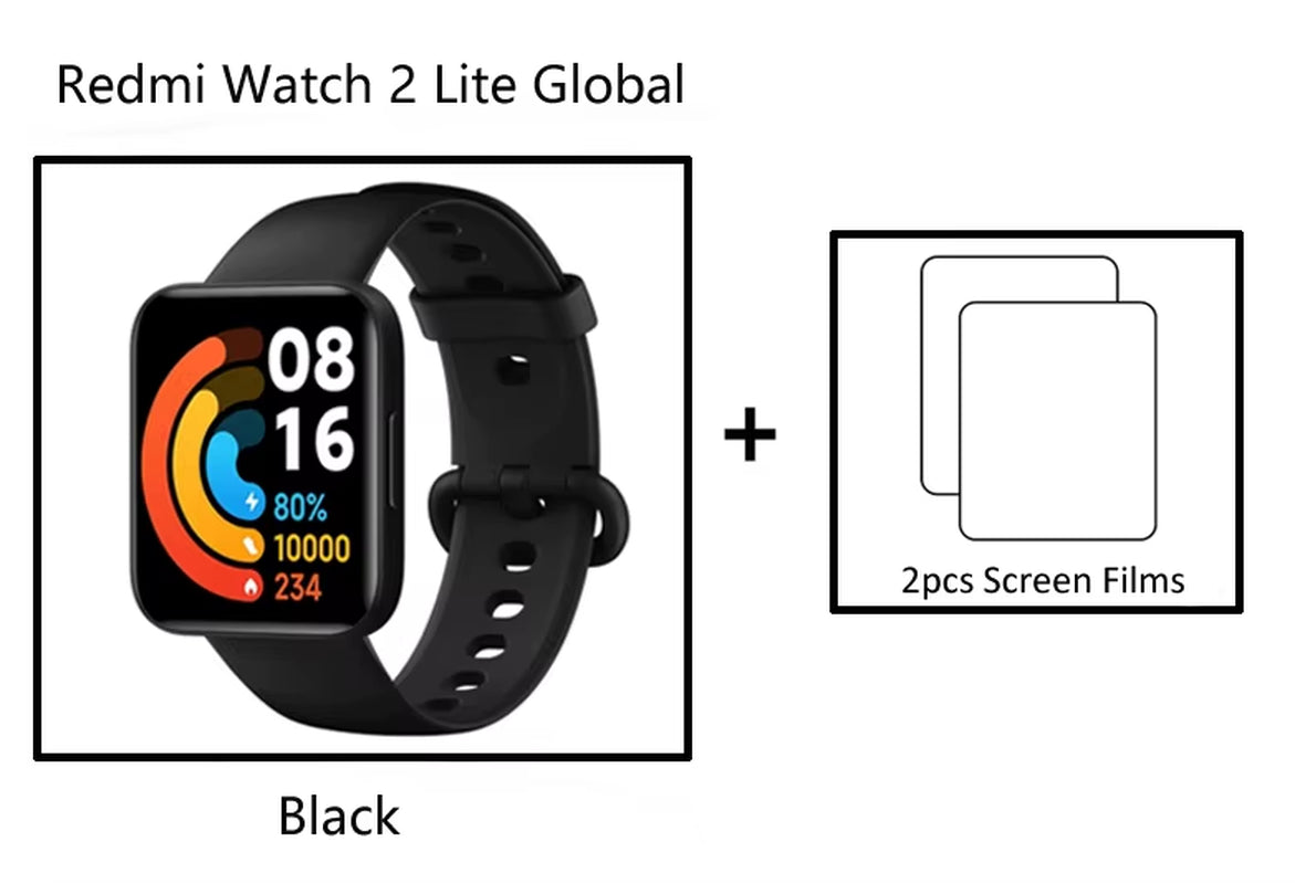 Redmi Watch 2 Lite Smart Watch Bluetooth Mi Band 1.55Inch HD GPS Blood Oxygen Sport Bracelet Smartwatch