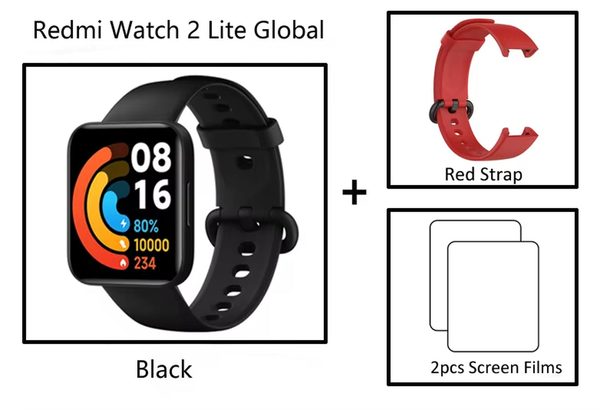 Redmi Watch 2 Lite Smart Watch Bluetooth Mi Band 1.55Inch HD GPS Blood Oxygen Sport Bracelet Smartwatch